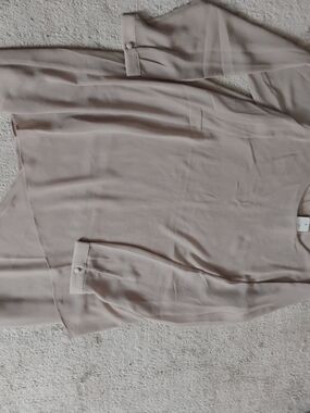 Soft Surroundings Taupe Long-Sleeve Blouse